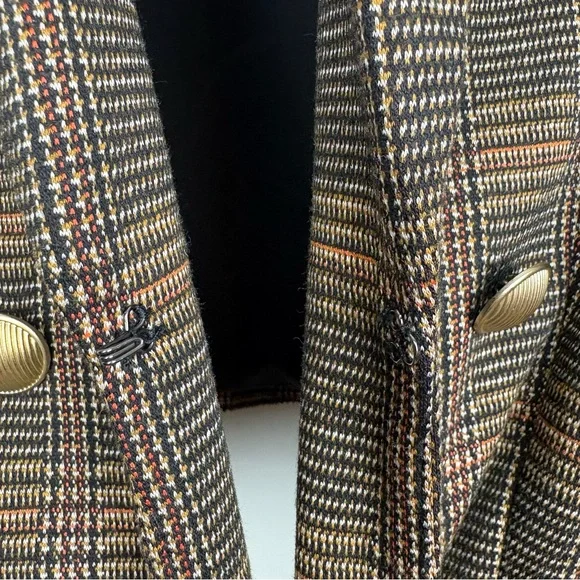 NWT Elie Tahari Windowpane Plaid Cropped Blazer‎ Jacket 10 - Picture 10 of 10